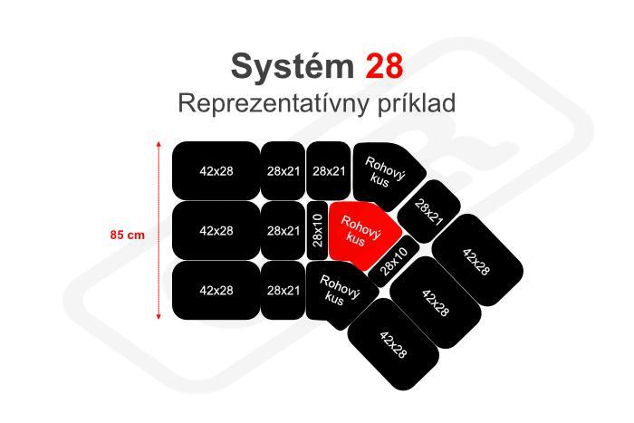 Veko pre PLEXI Misku 280 x 280 x 135°x 50 Rohovú