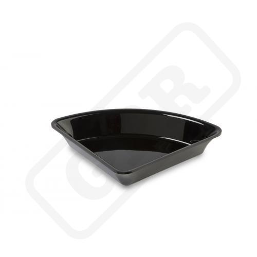 PLEXI Miska 1/4 kruh 90° čierna lesklá