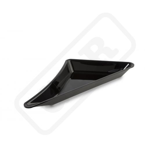 PLEXI Miska trojuholník ľavý čierna lesklá