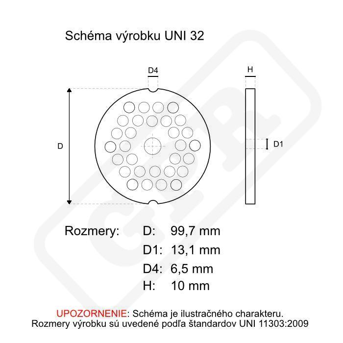 Rezacie dosky pre el. mlynčeky veľ. 32